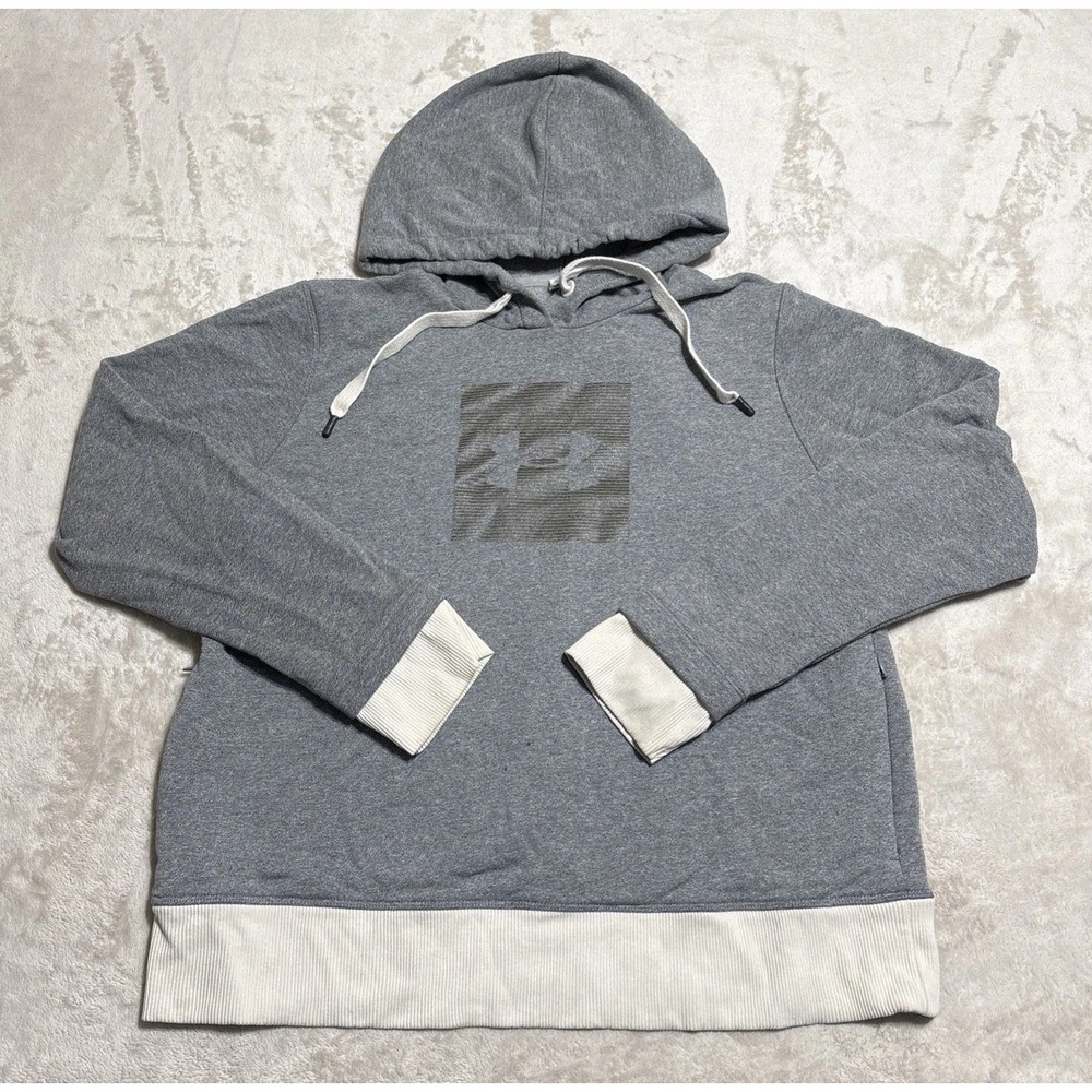 Under Armour Hoodie Threadborne Men's Size Large Loose Gray Zip Side Pockets